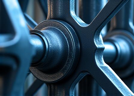 Close-up of industrial steel architecture