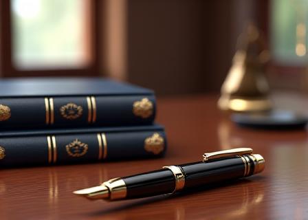 Professional law books and modern office furniture
